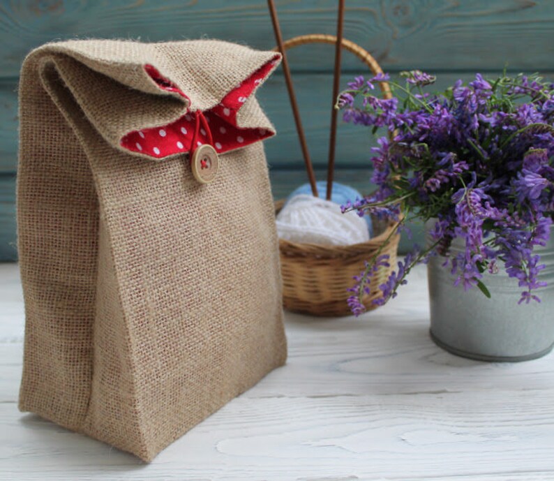 Easter Decoration Burlap Gift Bag Gift Wrapping Burlap Jute Etsy
