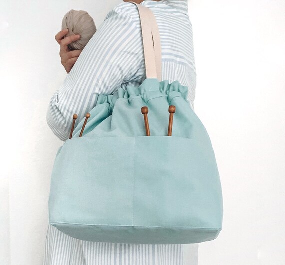 Extra large Knitting Project Bag Canvas Project Bag for Etsy