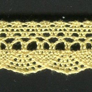 Meterware Baumwoll Klöppel-Spitze gelb 12 mm