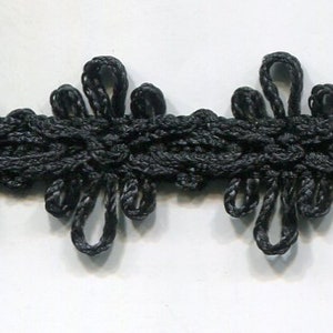 Meterware Blüten-Spitze schwarz 20 mm RESTPOSTEN