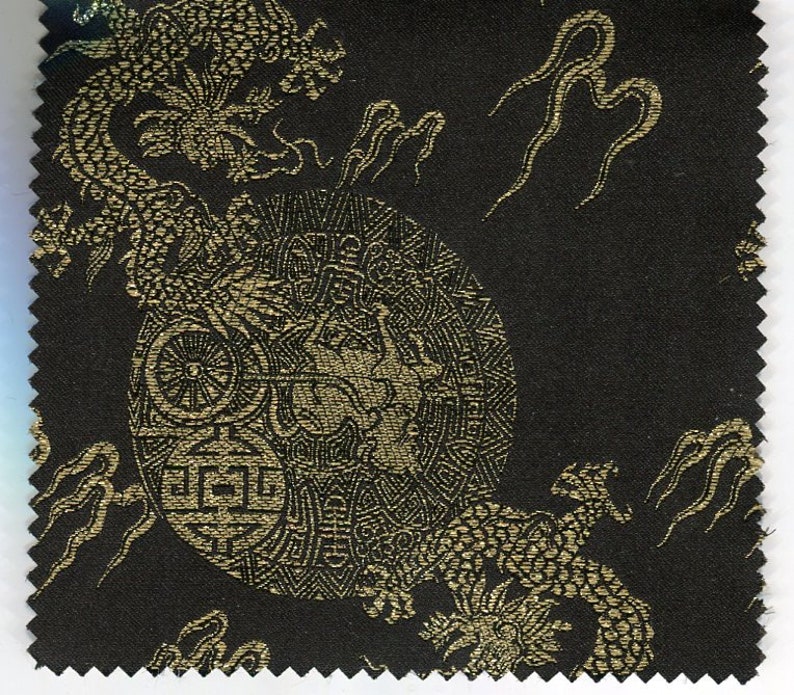 Piece of German brocade fabric dragon