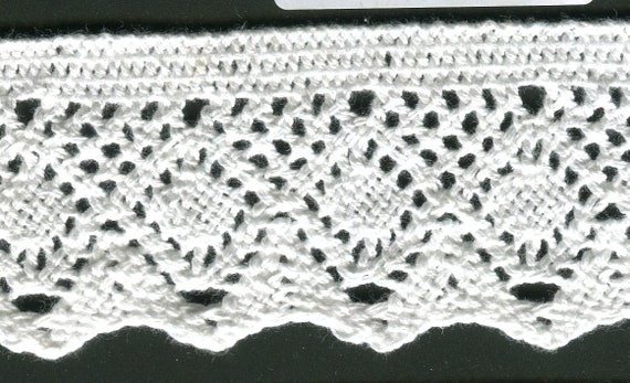 50mm White Cotton Torchon Lace per metre 50mm White Cotton Torchon Lace per metre