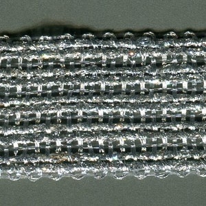Meterware Lurexband silber 20 mm