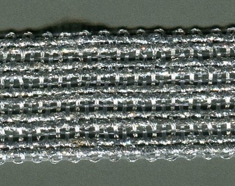 Meterware Lurexband silber 20 mm