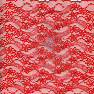 Meterware rote Spitze Breite 23 cm