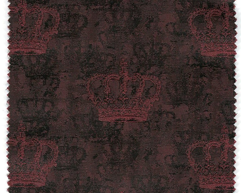 German jacquard fabric Krone bordeaux-red black