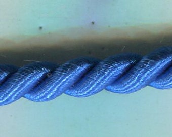 1,8 Meter gedrehte Kordel 6 mm dunkel-blau RESTSTÜCK