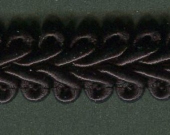 trimmings braid black 8 mm