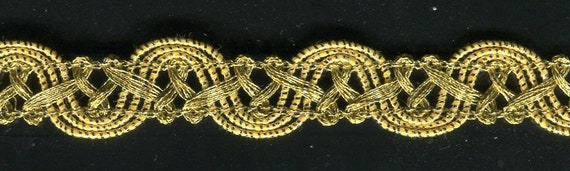 Meterware Brokatborte Lurexborte gold 15 mm