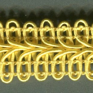 Meterware Posamenten-Borte gelb 14 mm