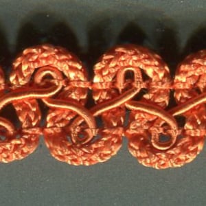 Meterware Posamenten-Borte orange 12 mm