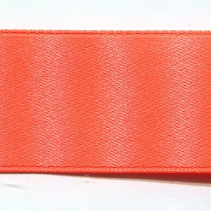 Meterware Satinband Double Face 25 mm neon-orange