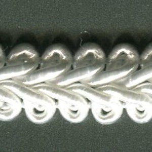 Meterware Posamenten-Borte weiß 8 mm