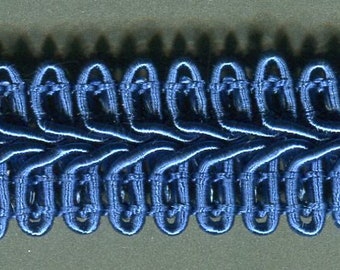 Meterware Posamenten-Borte blau 14 mm