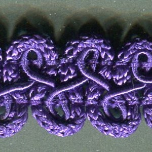 Meterware Posamenten-Borte lila 12 mm