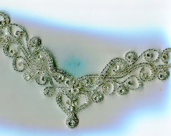 1 Strass-Applikation Aufnäher 23x7 cm