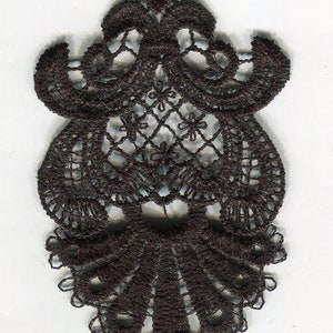 Lace patch applique black 116 x 105 mm