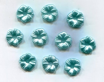 20 fleurs acryliques bleu clair AB 17 mm