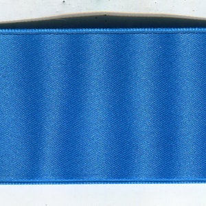 Meterware Satinband Double Face 40 mm Kornblumen-blau