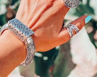 A very beautiful sterling silver cuff bracelet