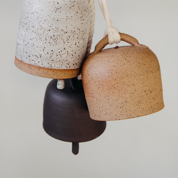Handmade Ceramic Bell, Pottery Bell, Artisan Handmade Bell, Home Decor Bell, Indoor/Outdoor Bell