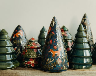 Ceramic Trees, Handmade Ceramic Christmas Trees, Decorative Tree, Hand-painted Ceramic Christmas Trees, Christmas Decor