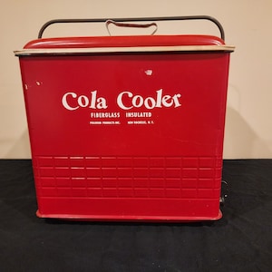 Vintage Cola Cooler, Vintage Red Cooler