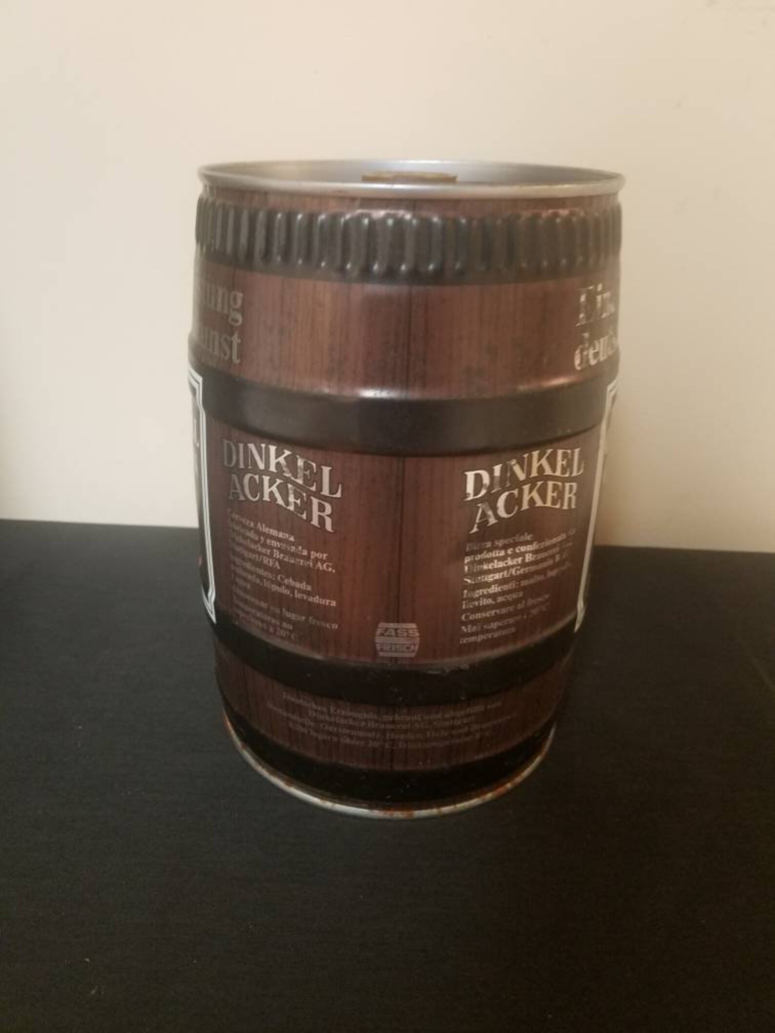 Vintage Dinkel Acker Metal Barrel/ 1 Gallon Tin Keg/ Mancave Etsy