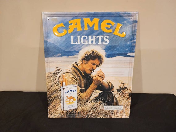metal cigarette signs Vintage 1983 Camel Cigarette Tin Sign, Vintage R J Reynolds Cigarette  Advertisement