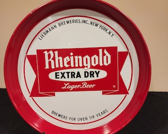 Vintage Rheingold Extre Dry Lager Beer Serving Tray