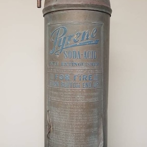 Antique Pyrene Soda Acid Fire Extinguisher