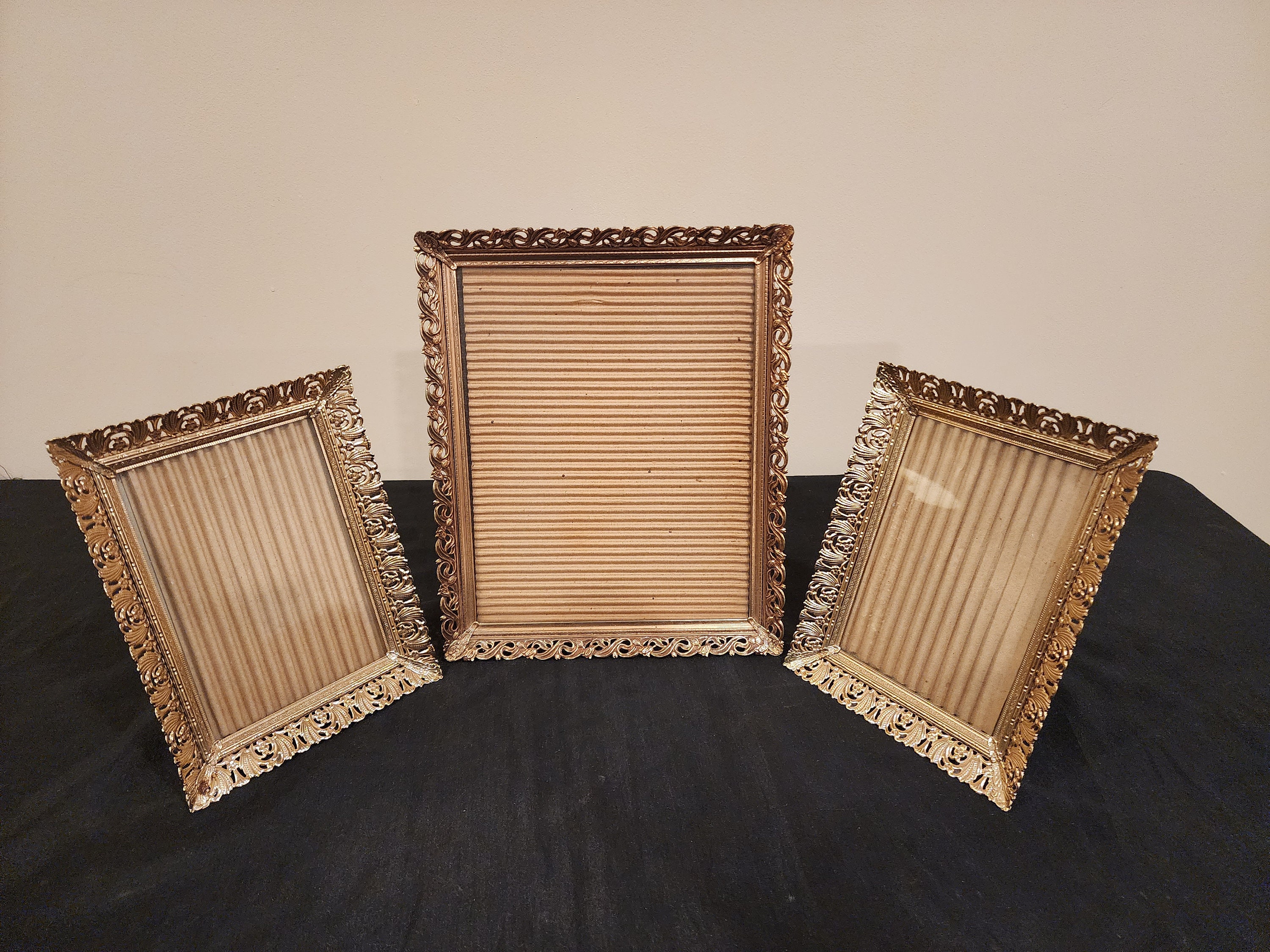 Collection of 3 Gold Photo Frame - Etsy