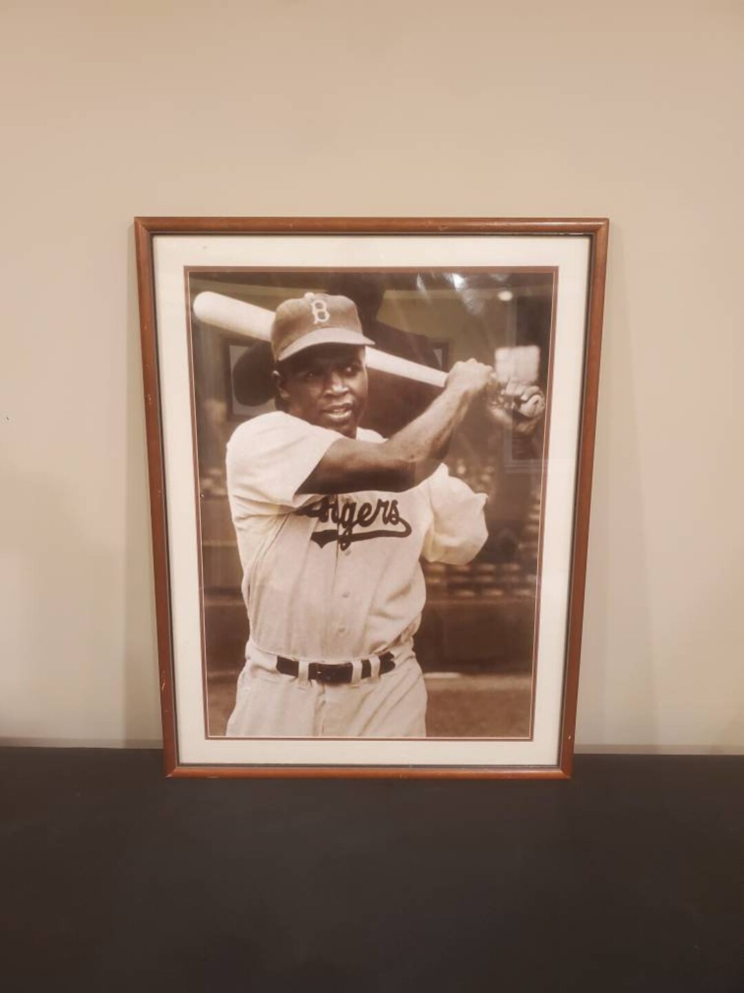 Vintage Brooklyn Dodgers Photo, Vintage Jackie Robinson Framed Poster ...