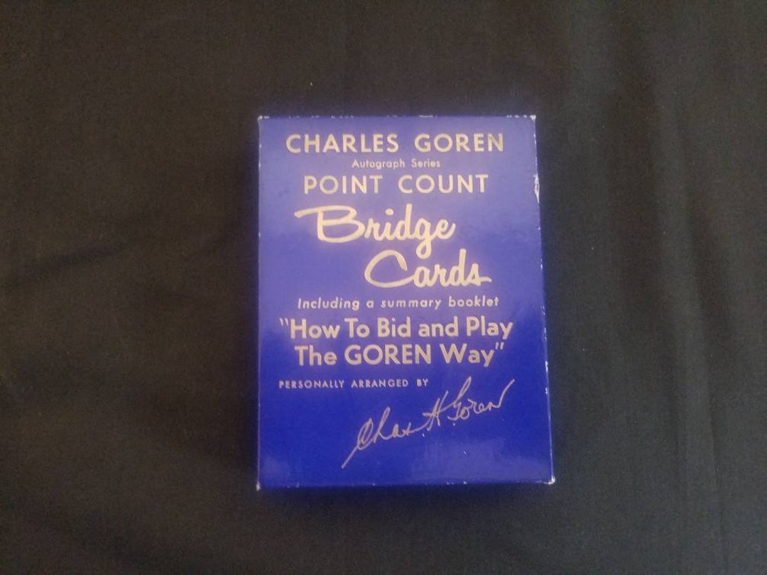 Charles Goren Point Count Bridge Cards Etsy