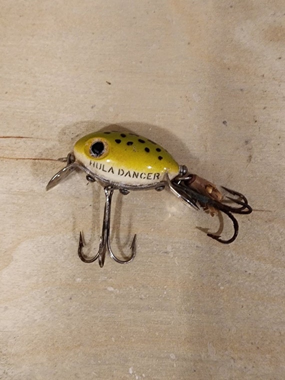 2 Vintage Fred Arbogast Hula Popper Fishing Lures FREE SHIPPING 