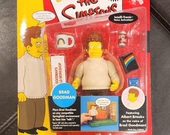 Vintage Playmates, The Simpsons  All Star Voices Action Figure. The Simpsons, Brad Goodman Figurine, Series 1