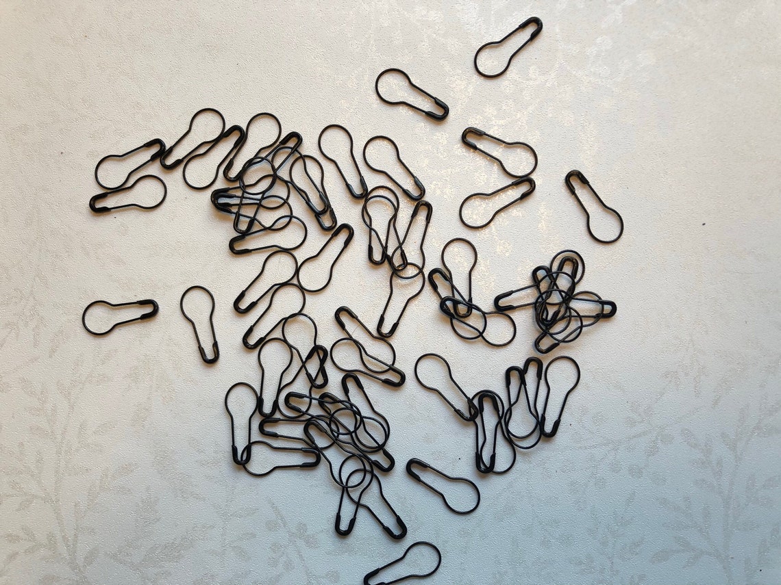 60 Black Bulb Pins / Garment Pins / Black / Journal Supply / Etsy