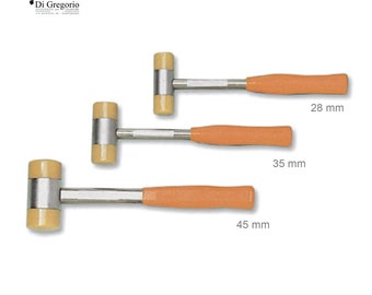 Mazzuola nylon martello per la lavorazione del cuoio manico gomma antiscivolo calzolaio montare pelle forma