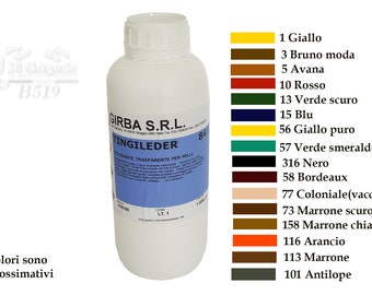 Colorante per pelle e cuoio tintura penetrante Tingileder da 1L