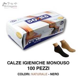 Calze monouso usa e getta igieniche 100 pezzi per negozio calzature prova scarpe immagine 1