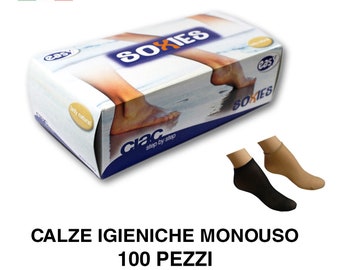 Calze monouso usa e getta igieniche 100 pezzi per negozio calzature prova scarpe