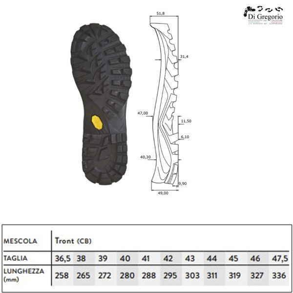 Hochleistungs-Militärsportschuhe von Vibram Ushba mit Gummischalensohle