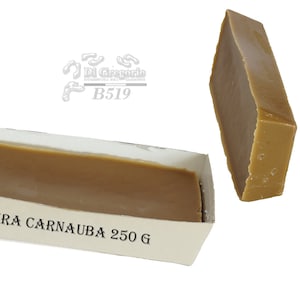 Cera carnauba 100% naturale lucidante protettivo per pelle cuoio legno gr.215