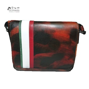 Sac de facteur en cuir, sac à main pour hommes et femmes avec bandoulière réglable pour ordinateur portable