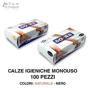 Calze monouso usa e getta igieniche 100 pezzi per negozio calzature prova scarpe immagine 2