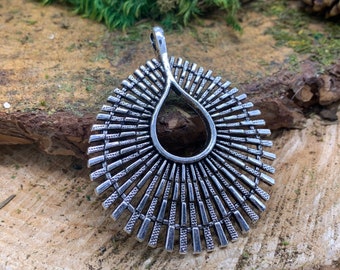 Large Metal Drop Boho Pendant