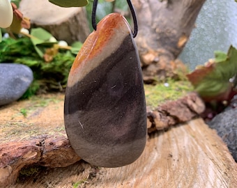 Polychrome Jasper 64x33mm Free Form Pendant