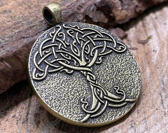 Tree of life pendant- Antique Gold