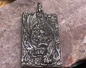 Chinese Dragon Metal Pendant (double sided)