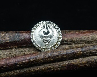 Antique Burmese Silver Coin: Pyu Conch Series, Pegu